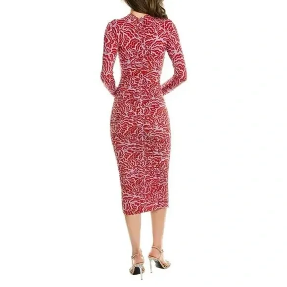 A.L.C. Ansel Ruched Long-Sleeve Body-Con Midi Dress - Picture 5 of 8